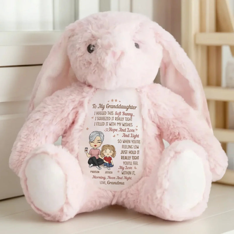 This Bunny Carries All My Love - Family Personalized Custom Easter Bunny Plush - Mother's Day, Gift For Mom, Grandma