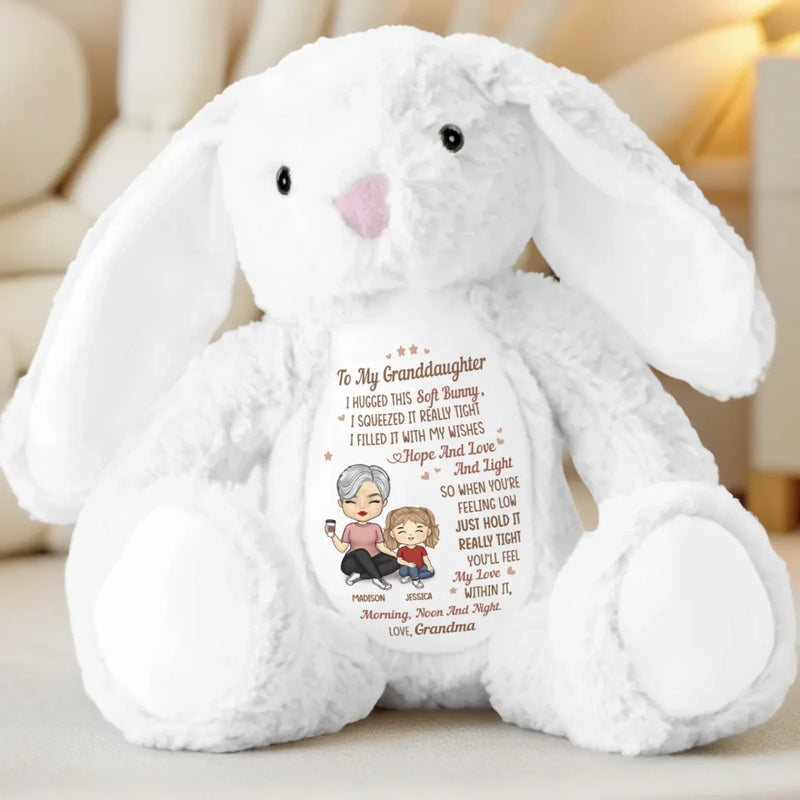 This Bunny Carries All My Love - Family Personalized Custom Easter Bunny Plush - Mother's Day, Gift For Mom, Grandma