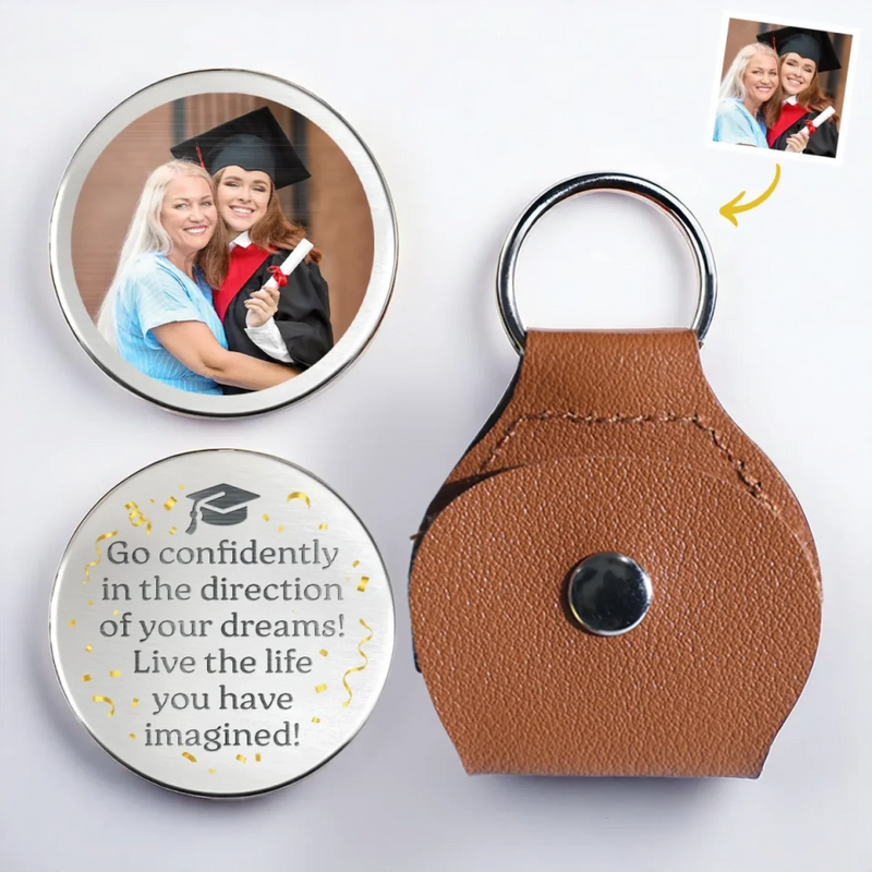 Custom Photo Graduate Today, Inspiration Forever - Family Personalized Custom Pocket Hug - Graduation Gift For Family Members, Siblings, Brothers, Sisters