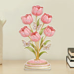 Custom Name Tulip Flower Gifts for Mom - Personalized Acrylic Plaque Custom Shape