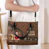 Just A Girl And Her Pup - Dog Personalized Custom Leather Handbag - Mother's Day, Gift For Pet Owners, Pet Lovers