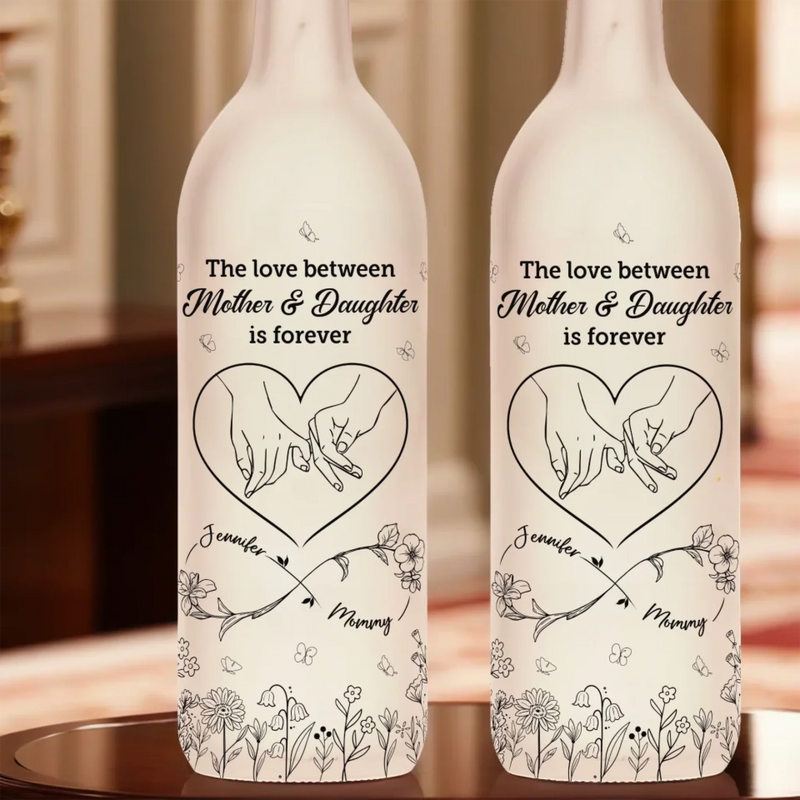 First My Mother, Forever My Friend - Family Personalized Custom Bottle Lamp - New Arrival, Mother's Day, Gift For Mom, Daughter AMZ