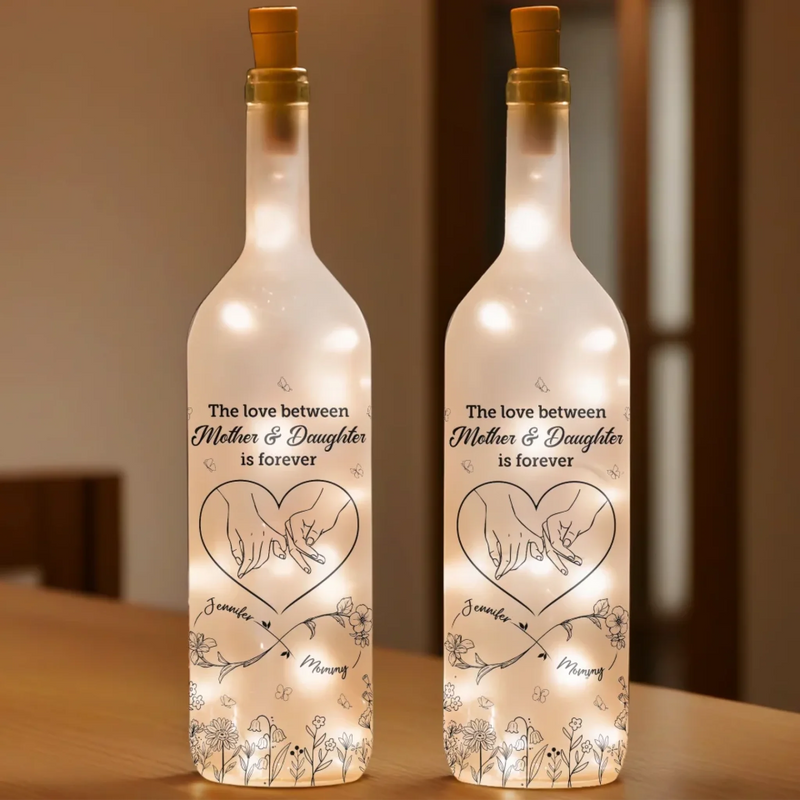 First My Mother, Forever My Friend - Family Personalized Custom Bottle Lamp - New Arrival, Mother's Day, Gift For Mom, Daughter AMZ