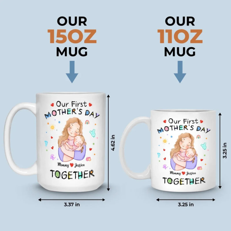 From This Day On, Forever Us - Family Personalized Custom Mug - Mother's Day, Baby Shower Gift, Gift For First Mom