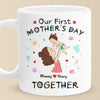 The Beginning Of A Beautiful Bond - Family Personalized Custom Mug - Mother's Day, Baby Shower Gift, Gift For First Mom