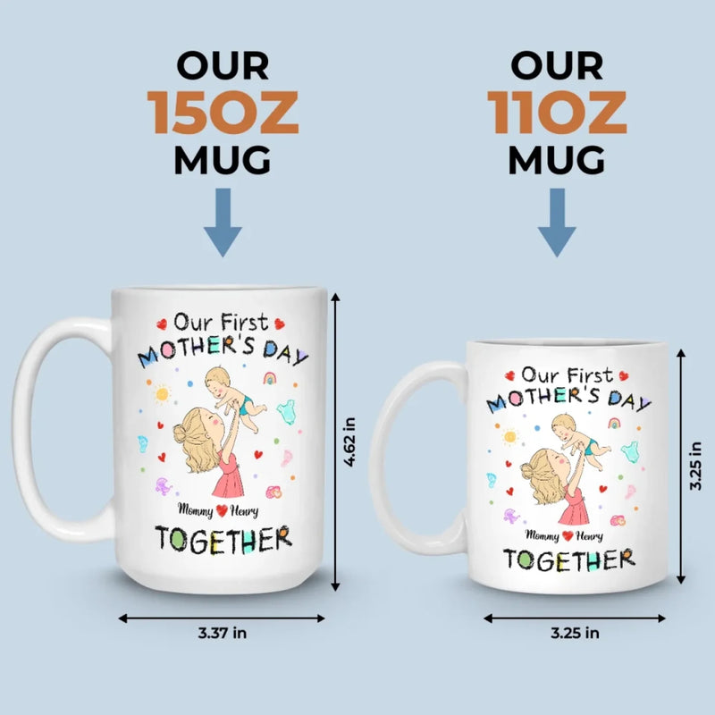 The Beginning Of A Beautiful Bond - Family Personalized Custom Mug - Mother's Day, Baby Shower Gift, Gift For First Mom