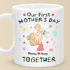 The Beginning Of A Beautiful Bond - Family Personalized Custom Mug - Mother's Day, Baby Shower Gift, Gift For First Mom