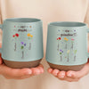 Her Garden Just Keeps Growing - Family Personalized Custom Printed Stoneware 12oz Mug - Mother's Day, Gift For Mom, Grandma