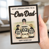 Our Coach, Our Hero, Our Dad - Family Personalized Custom 2-Layered Wooden Plaque With Stand - Father's Day, Gift For Dad, Sport Lovers, Sport Players