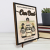 Our Coach, Our Hero, Our Dad - Family Personalized Custom 2-Layered Wooden Plaque With Stand - Father's Day, Gift For Dad, Sport Lovers, Sport Players
