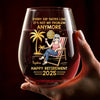 Not My Shift, Not My Problem - Personalized Custom Wine Glass - Appreciation, Retirement Gift For Yourself, Best Friends, Siblings, Family Members, Coworkers