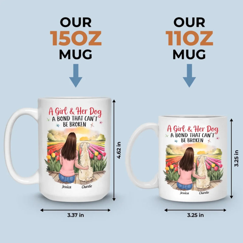 Where She Goes, I Go - Dog Personalized Custom Mug - Mother's Day, Gift For Pet Owners, Pet Lovers