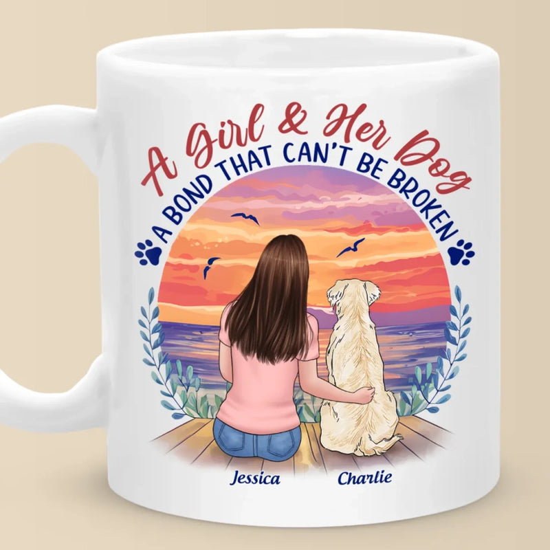 Pawprints On My Heart - Dog Personalized Custom Mug - Mother's Day, Gift For Pet Owners, Pet Lovers