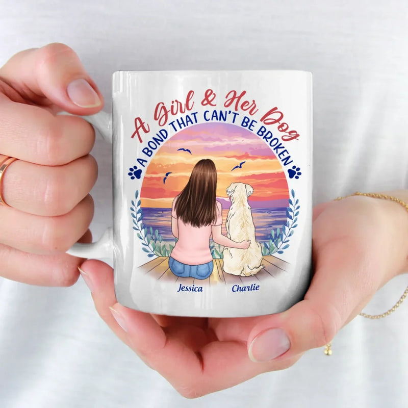 Pawprints On My Heart - Dog Personalized Custom Mug - Mother's Day, Gift For Pet Owners, Pet Lovers