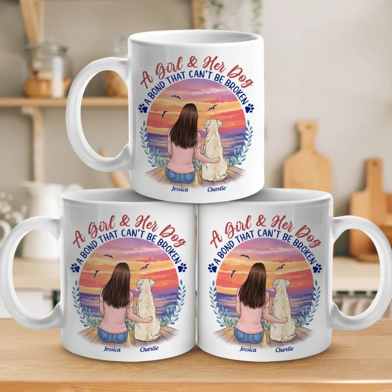 Pawprints On My Heart - Dog Personalized Custom Mug - Mother's Day, Gift For Pet Owners, Pet Lovers