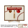 His Team, His Pride - Family Personalized Custom 2-Layered Wooden Plaque With Stand - Father's Day, Gift For Dad, Grandpa, Sport Lovers, Sport Players