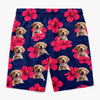 Custom Photo Tropical Pup Vibes Only - Dog & Cat Personalized Custom Tropical Hawaiian Aloha Men Beach Shorts - Summer Vacation Gift For Pet Owners, Pet Lovers