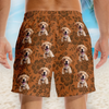 Custom Photo Sandy Paws & Aloha Days - Dog & Cat Personalized Custom Tropical Hawaiian Aloha Men Beach Shorts - Summer Vacation Gift For Pet Owners, Pet Lovers