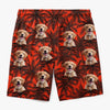 Custom Photo Pawty In Paradise - Dog & Cat Personalized Custom Tropical Hawaiian Aloha Men Beach Shorts - Summer Vacation Gift For Pet Owners, Pet Lovers