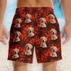 Custom Photo Pawty In Paradise - Dog & Cat Personalized Custom Tropical Hawaiian Aloha Men Beach Shorts - Summer Vacation Gift For Pet Owners, Pet Lovers