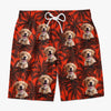 Custom Photo Pawty In Paradise - Dog & Cat Personalized Custom Tropical Hawaiian Aloha Men Beach Shorts - Summer Vacation Gift For Pet Owners, Pet Lovers