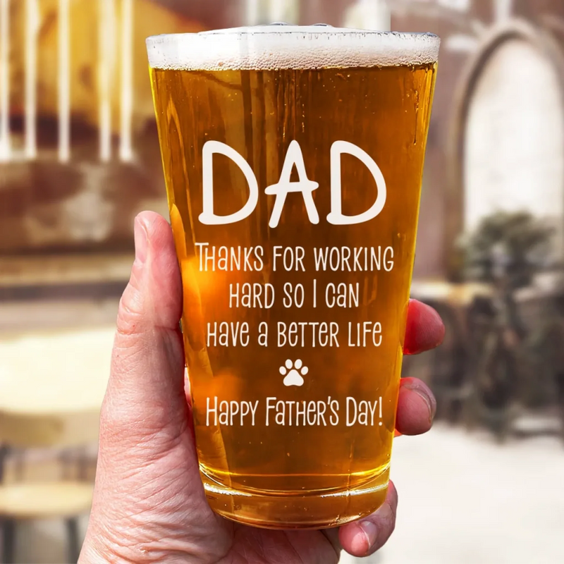 Less Boring, More Barking - Dog Personalized Custom Beer Glass - Father's Day, Gift For Pet Owners, Pet Lovers