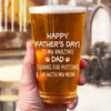I May Stink Sometimes, But You Still Rock, Dad - Dog Personalized Custom Beer Glass - Father's Day, Gift For Pet Owners, Pet Lovers