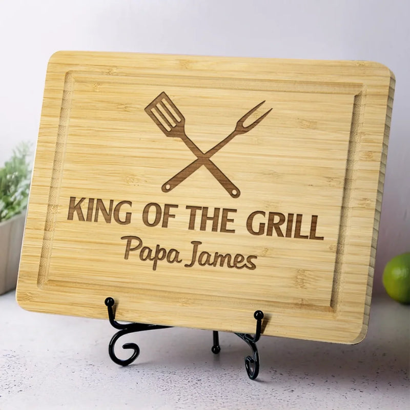 Where Taste Meets Tradition - Family Personalized Custom Engraved Wooden Cutting Board - Father's Day, Gift For Dad, Grandpa