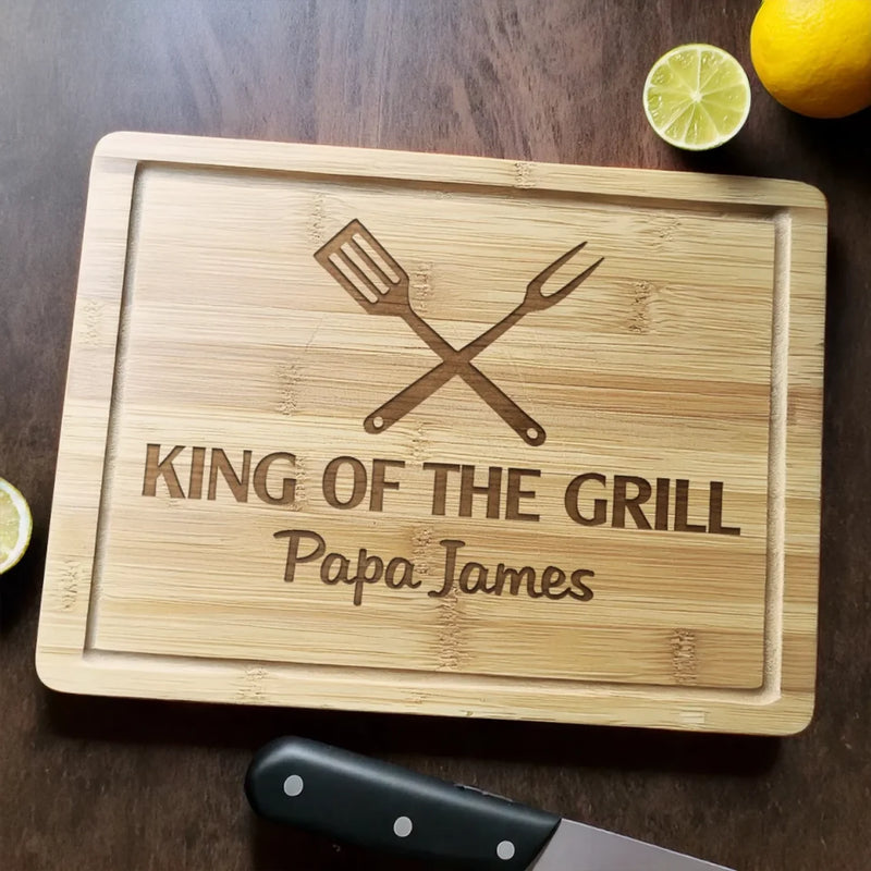 Where Taste Meets Tradition - Family Personalized Custom Engraved Wooden Cutting Board - Father's Day, Gift For Dad, Grandpa