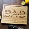 Made With Love For The Best Dad - Family Personalized Custom Engraved Wooden Cutting Board - Father's Day, Gift For Dad, Grandpa