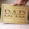 Made With Love For The Best Dad - Family Personalized Custom Engraved Wooden Cutting Board - Father's Day, Gift For Dad, Grandpa