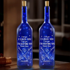 Our Love, Our Forever - Couple Personalized Custom Blue Bottle Lamp - Gift For Husband Wife, Anniversary