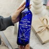 Our Love, Our Forever - Couple Personalized Custom Blue Bottle Lamp - Gift For Husband Wife, Anniversary