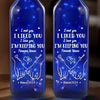 Our Love, Our Forever - Couple Personalized Custom Blue Bottle Lamp - Gift For Husband Wife, Anniversary