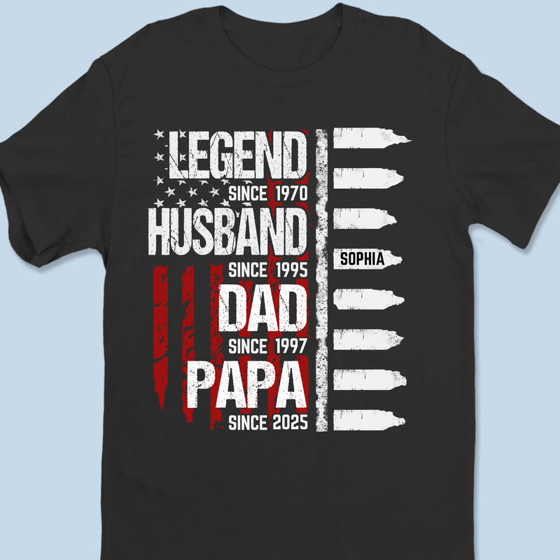 Raising Legends, One Grandkid At A Time - Family Personalized Custom Unisex T-shirt, Premium T-shirt, Hoodie - Father's Day, Gift For Dad, Grandpa