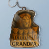 Leading The Pride With Love - Family Personalized Custom Shaped Acrylic Keychain - Father's Day, Gift For Dad, Grandpa