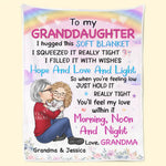 Custom Name Grandma and Grandson Love Gifts - Personalized Blanket