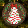 All I Want For Christmas Is My Family - Family Personalized Custom Ornament - Ceramic Round Shaped - Christmas Gift For Family Members, First Christmas