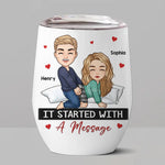 Custom Name Romantic Couple Gifts - Personalized Wine Tumbler