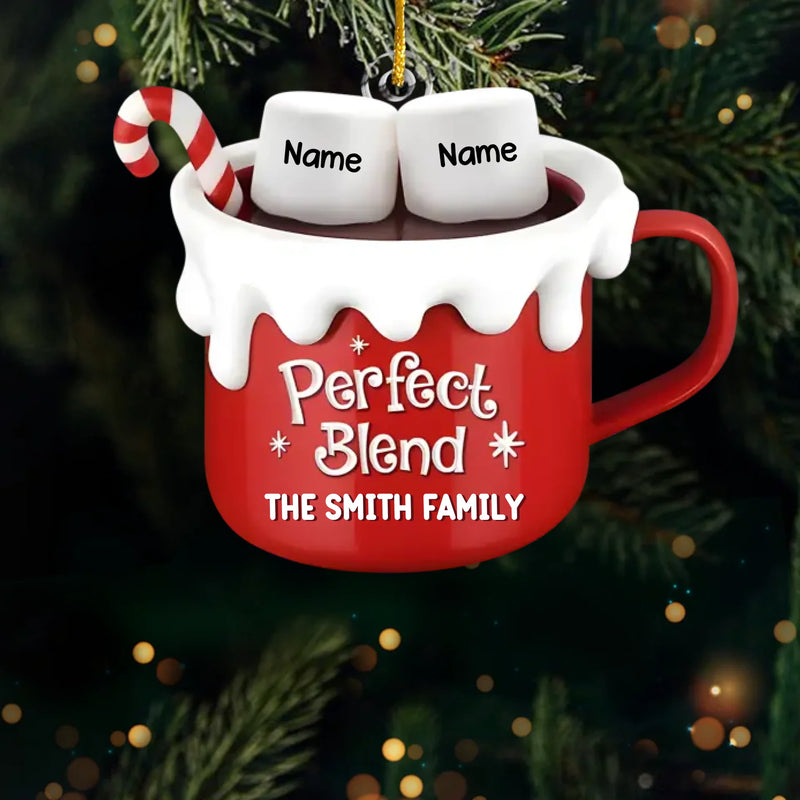 Custom Family Name Perfect Blend Christmas Gifts - Personalized Ornament