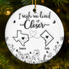 True Friendship Can Bridge Any Gap Between Us - Bestie Personalized Custom 3D Inflated Effect Printed Ornament - Ceramic Round Shaped - Christmas Gift For Best Friends, BFF, Sisters