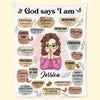 God Says You Are Self-Love Affirmations - Friend Personalized Custom Blanket - Gift For Best Friends, Family Members, Coworkers, Yourself