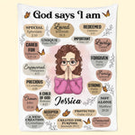 Custom Name Christian Bible Verse Gifts for Girls - Personalized Blanket