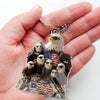 Papa, Our Fearless Flight Leader - Family Personalized Custom Shaped Acrylic Keychain - Father's Day, Gift For Dad, Grandpa
