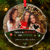 Custom Photo We Are Besties For Life - Bestie Personalized Custom Circle Glass Ornament - Christmas Gift For Best Friends, BFF, Sisters