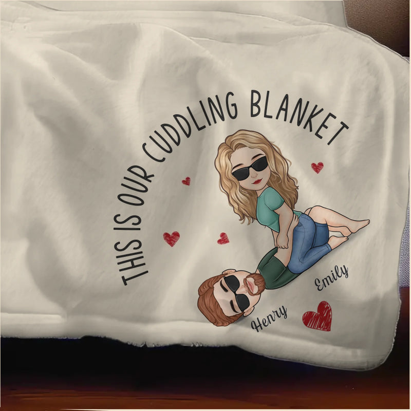 Custom Name Couple Cuddling Gifts - Personalized Blanket