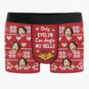 Custom Photo Only Me Can Jingle Your Bells - Funny Personalized Custom Boxer Briefs, Men's Boxers - Christmas Gift For Boyfriend, Husband, Anniversary