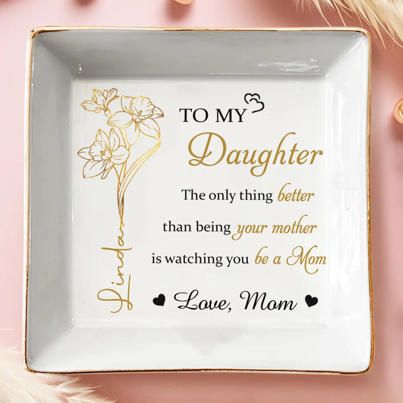 She’s My Forever Spring - Family Personalized Custom Full-Print Jewelry Dish - Mother's Day, Gift For Mom, Daughter