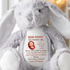 Just A Little Bump Full Of Big Love - Family Personalized Custom Easter Bunny Plush - Mother's Day, Baby Shower Gift, Gift For First Mom