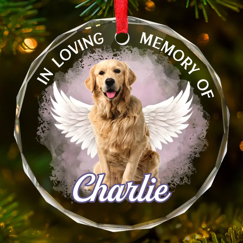 Custom Photo Where There Is Love, There Is No End - Memorial Personalized Custom Circle Glass Ornament - Sympathy Gift, Christmas Gift For Pet Owners, Pet Lovers